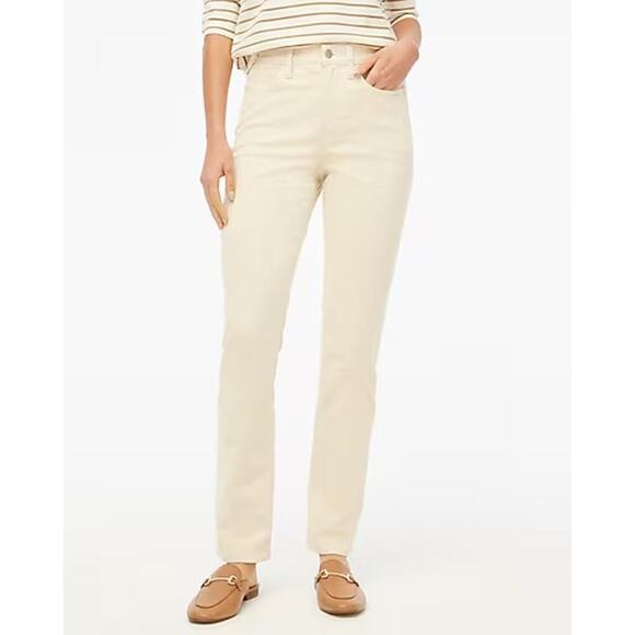 NEW J. Crew Size 4 (27) Ecru Corduroy full-length essential straight pant NWT - Picture 1 of 7